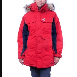 Fjallraven Womens Kodiak Parka Red Size 